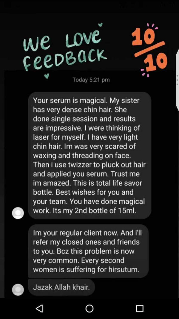 WhatsApp Customer Review Chat Screenshot