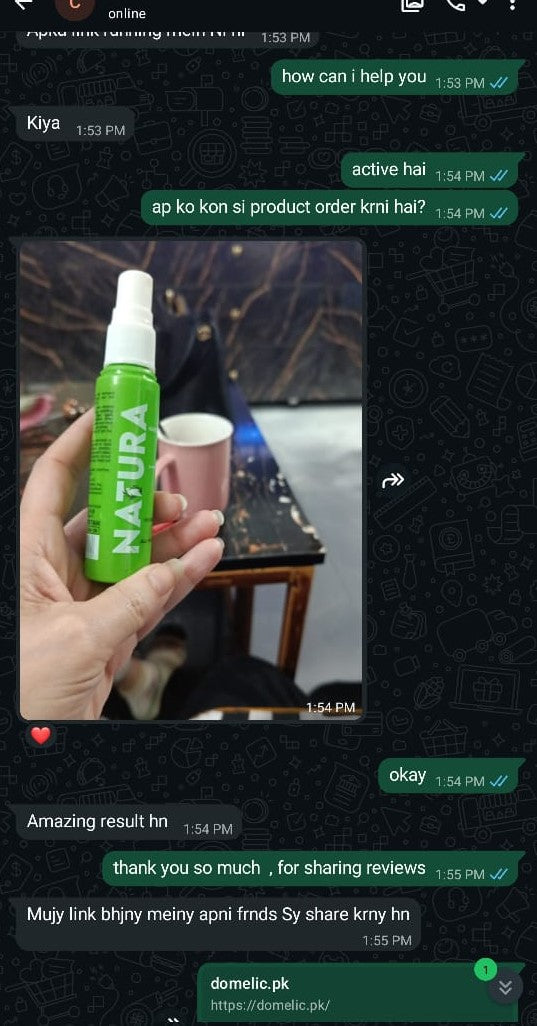 WhatsApp Customer Review Chat Screenshot